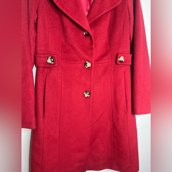 Red Anne Klein Coat - Picture 2 of 8